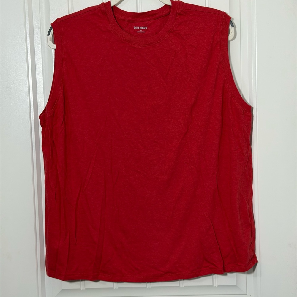 Old Navy Red Crewneck Muscle Tee